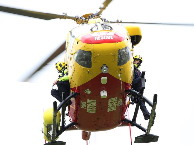 the Westpac rescue chopper helps with the search