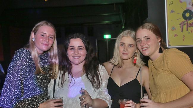 L-R Phillipa McGuire, Jessica Elms, Shakilee Masters and Ashlee McGuire at Zodiac Nightclub.Photo Liam Fahey / Morning Bulletin
