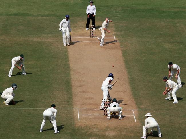 Australia can expect to play on some raging turners in their tour of India. Picture here is Jason Krejza bowling in Nagpur in 2008.