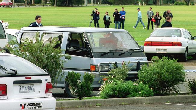 The gruesome scene at Cross Keys Reserve where the Runner gunned Jason Moran down in front of his kids.