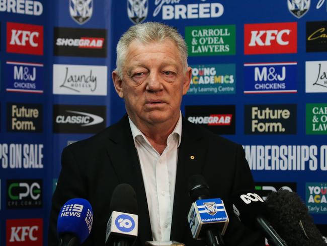 Phil Gould wished Oloapu all the best. Picture: NewsWire / Gaye Gerard