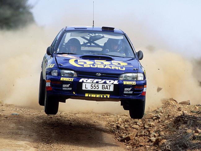 Colin McRae winner of Rally Australia 1994. Pic Bob McCaffrey. 20 September 1994       Sport / Motor Racing