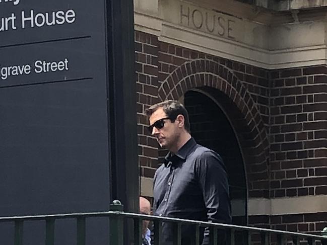 James McQueen outside Manly Court House on November 25 where he pleaded not guilty to the first 12 charges against him. Picture: Manly Daily