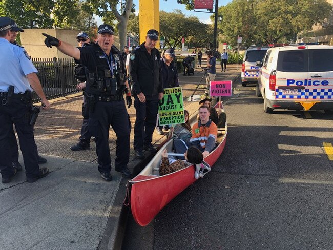 A total of 12 police officers attended the scene. Picture: Andrea Macleod