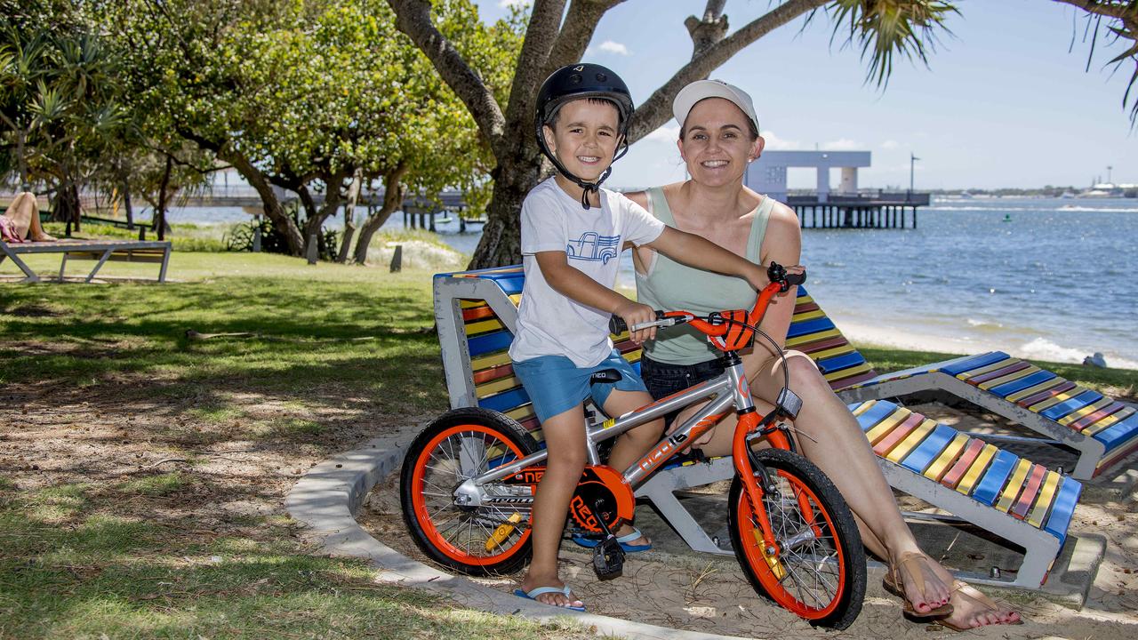 Shelley Turner and Mason Fray, 4. . Picture: Jerad Williams