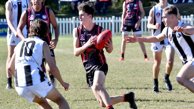 QAFL Aussie Rules colts game Redland-Victoria Point v Sherwood at Victoria Point. Saturday July 9, 2022. Picture, John Gass