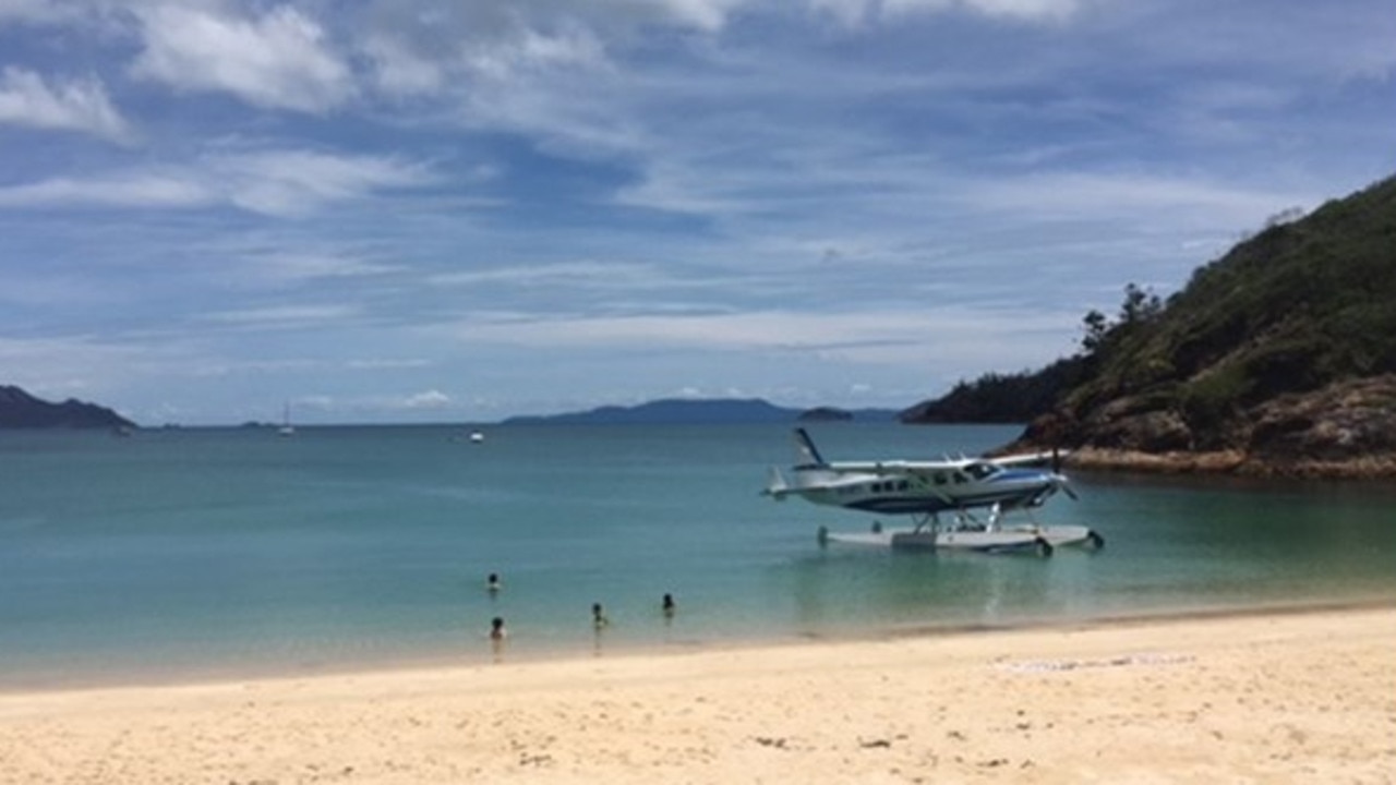 The VH-WTY seaplane at Chance Bay earlier in the day on January 28, 2016.