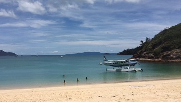 The VH-WTY seaplane at Chance Bay earlier in the day on January 28, 2016.