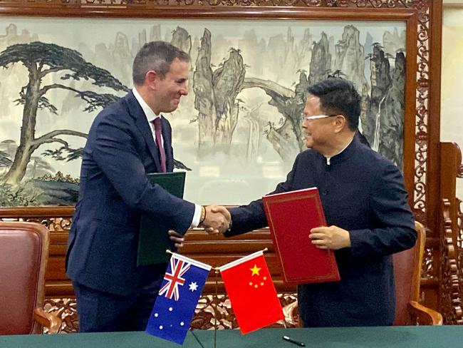 26/09/2024: Treasurer the Hon Dr Jim Chalmers MP at the Australia-China Strategic Economic Dialogue with National Development and Reform Commission Chairman Zheng Shanjie. PIC: Will Glasgow