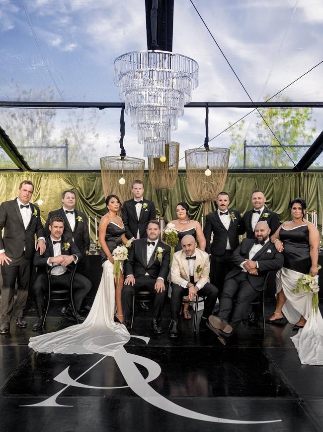 The bridal party were dressed in black and white. Picture: B Captured by Ky Luu