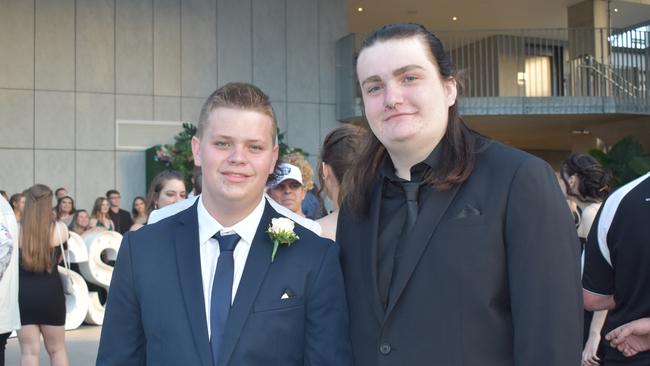Kaiden McPeake and Daniel Blackburn at the 2021 Bundamba State Secondary College year 12 formal, Ipswich Turf Club 17th of November 2021. Picture: Jessica Baker
