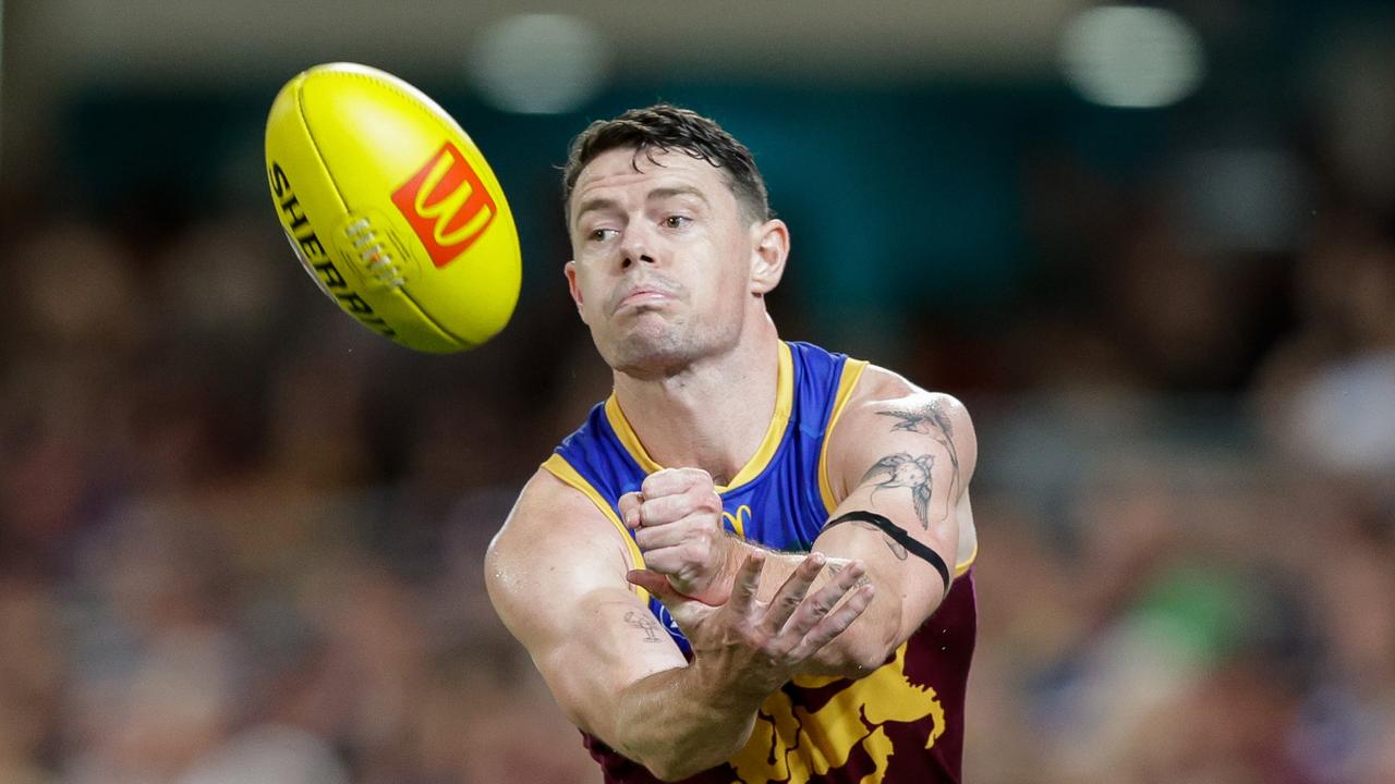 Lachie Neale and the Lions will chase redemption on Sunday against Fremantle. Picture: Russell Freeman/AFL Photos via Getty Images