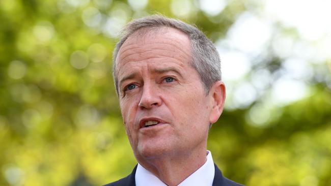 Opposition Leader Bill Shorten in Melbourne yesterday. Picture: AAP