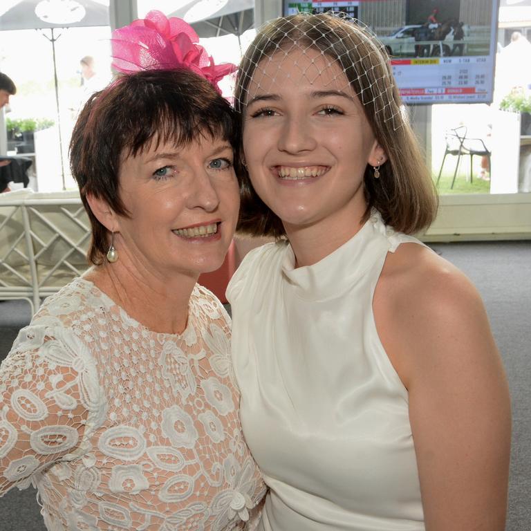 Benita Williams and Chloe Williams at the Gold Coast Cup at Gold Coast Turf Club, Bundall on Saturday, May 7. Picture: Regina King