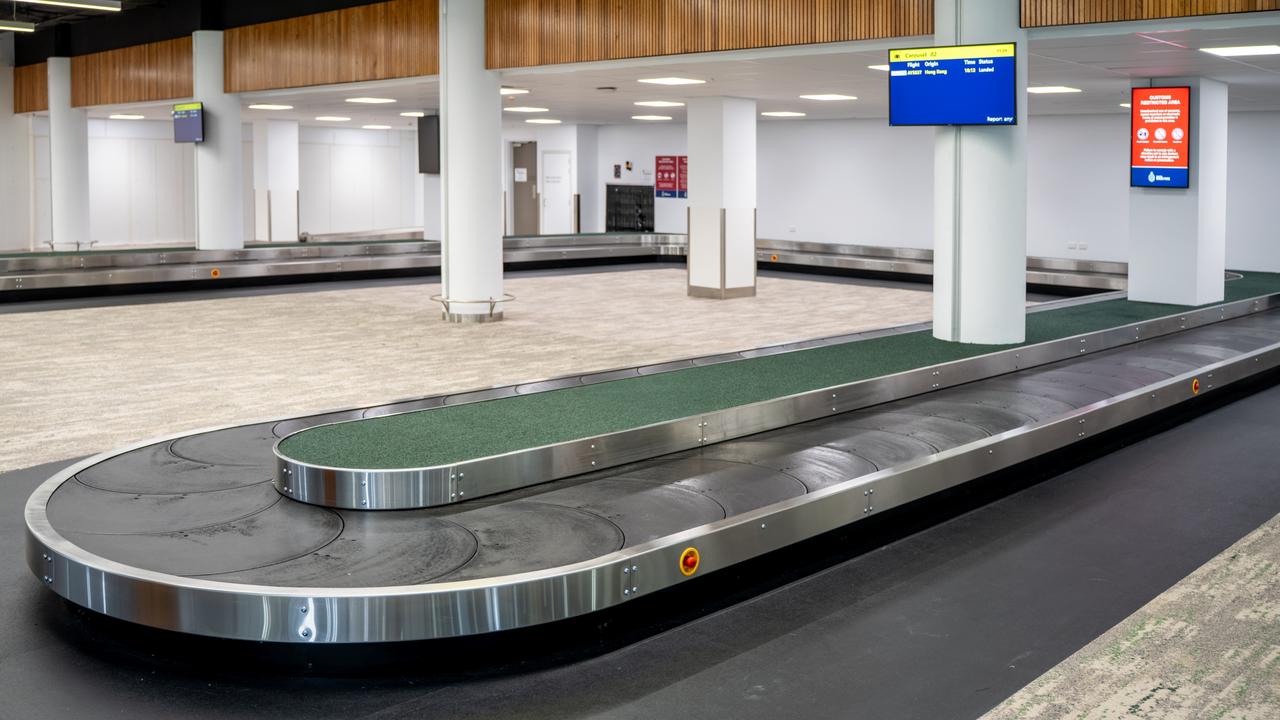 Upgraded baggage claim belts at the international terminal.