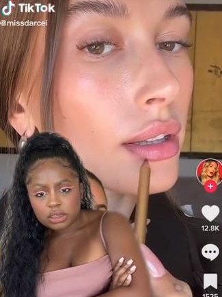 ‘We’re talking about a cultural phenomenon of using this lip liner and lip gloss and what we dealt with, the backlash we got in the ’80s and ’90s.’ Picture: TikTok