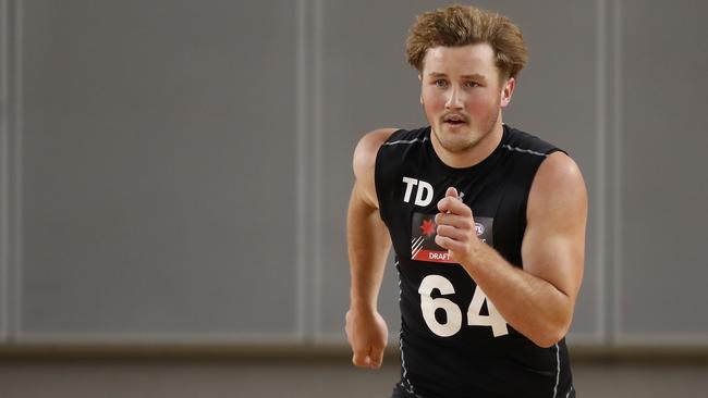 Will Gould in action at the National Draft Combine. Picture: Dylan Burns/AFL Photos