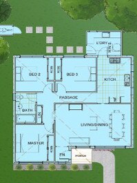 ‘How’s the serenity?’ House plans in the 1950s, with plenty of room when you need to move the Camira to get the Torana out so you can get to the Commodore.