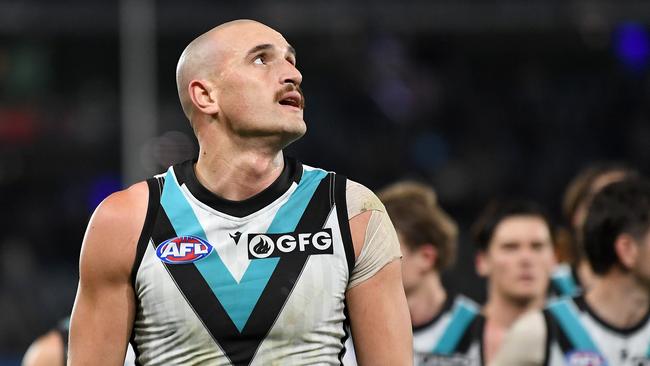 Port Adelaide is in a sudden form slump. Picture: Morgan Hancock/AFL Photos via Getty Images