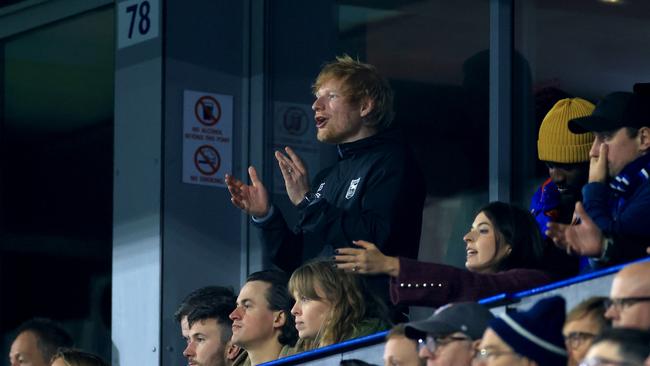 Ed watching on from the stands. (Photo by Stephen Pond/Getty Images)