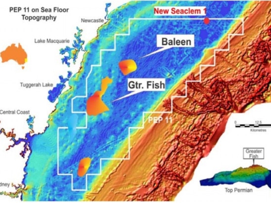 Map showing the location of a PEP11 off the Central Coast.