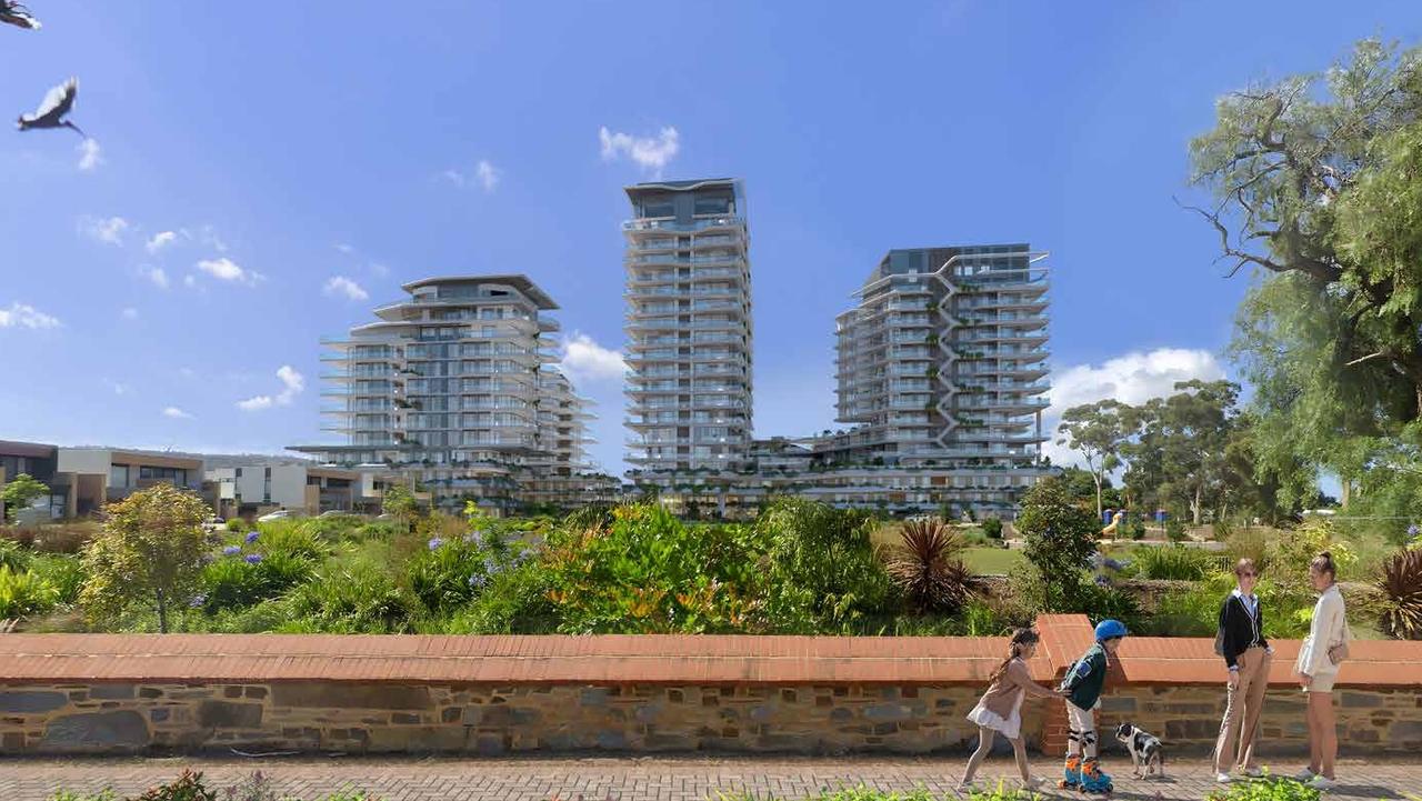 An artist impressions of how a proposed 20-storey residential tower at the Glenside would look. Picture: Hames Sharley / URPS