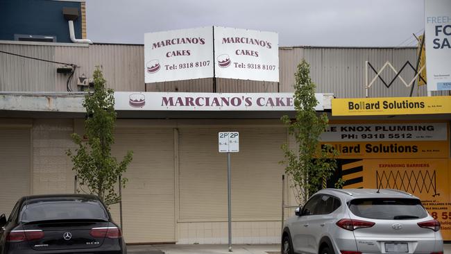 Marciano's Cakes in Maidstone is listed as an exposure site linked to a new COVID case in Melbourne. Picture: NCA NewsWire / David Geraghty