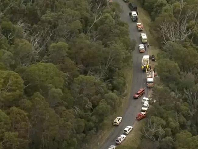 The emergency response via road. Picture: ABC News