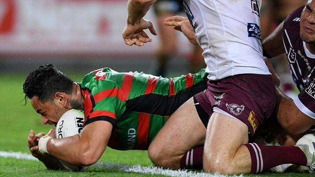 Sutton scored a key try in the second half. AAP Image/Dan Himbrechts.