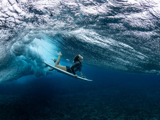 The wave that changed everything for Australian surfer Olivia Ottaway in Teahupo'o, French Polynesia, Auguest 2023. Picture Ryan Pierse/Getty Images