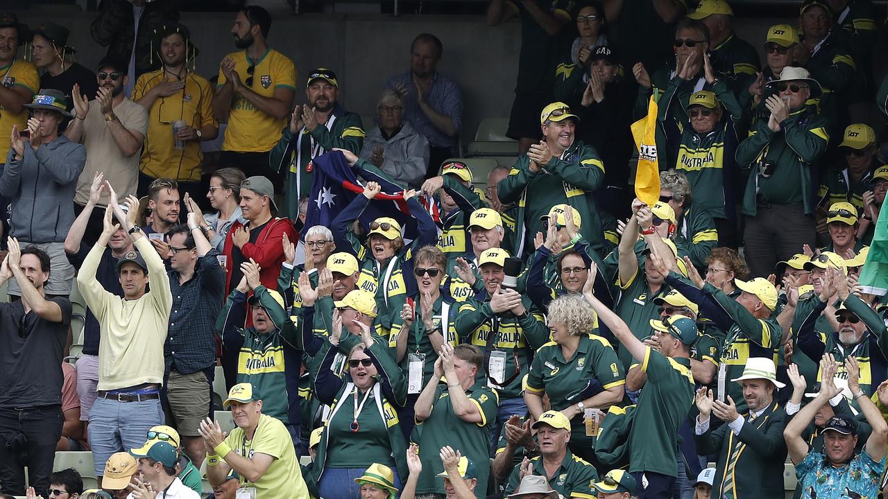 Australian fans soak up the Ashes during Australia’s tour of England in 2019. Picture: Getty