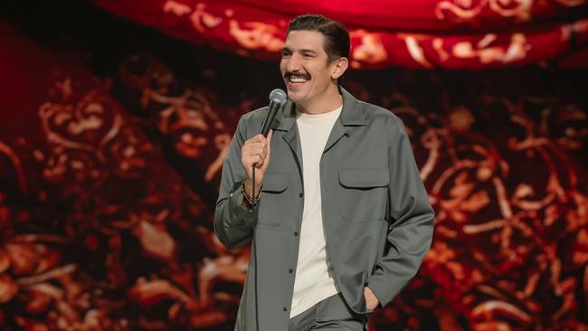 Andrew Schulz at the Beacon Theatre in New York. Picture: Netflix