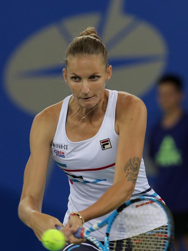 Karolina Pliskova in action. (Photo by Zhe Ji/Getty Images)