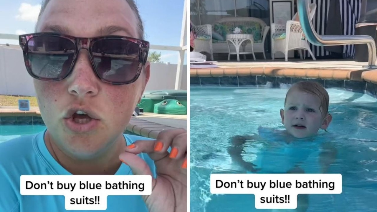 Swimming instructor explains why blue swimsuits are so dangerous