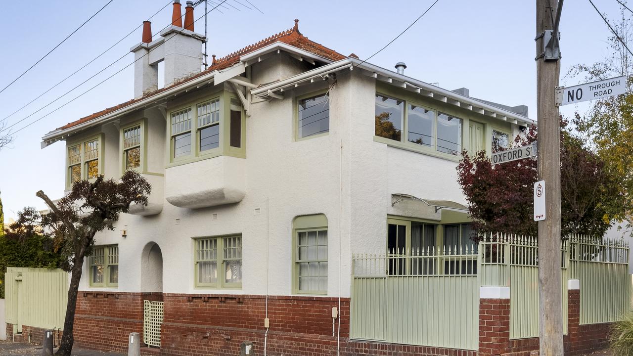 The exterior of the property Smith and partner Lachlan Richards owned in Cunningham St, South Yarra.