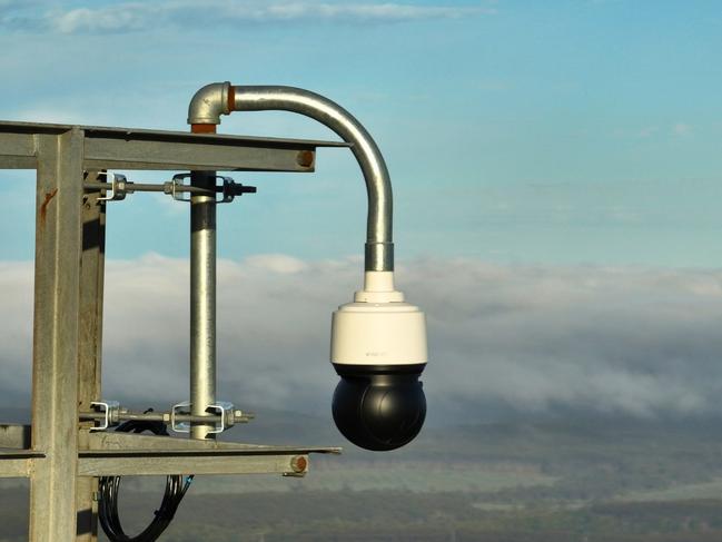 Pano AI bushfire detection camera at Compainon Hill in northwest Tasmania. Picture: Supplied.