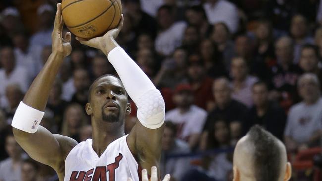 Chris Bosh stepped up for Miami in LeBron James’ absence.