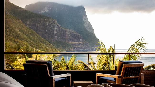 Capella Lodge on NSW’s World Heritage-listed Lord Howe Island.