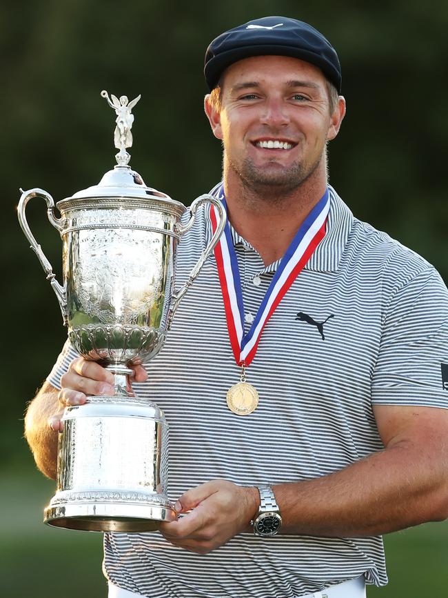 Bryson DeChambeau enjoys the spoils of his success.