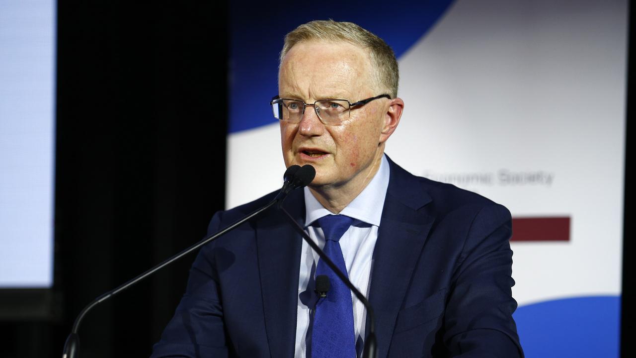 RBA governor Philip Lowe speaks during the Economic Society of Australia lunch held in Brisbane. Picture: Tertius Pickard/NCA NewsWire