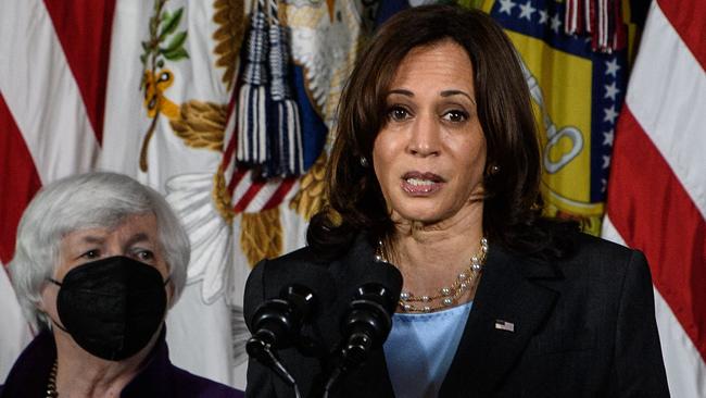 Is US Vice President Kamala Harris the one really in charge at the White House? Picture: Nicholas Kamm / AFP