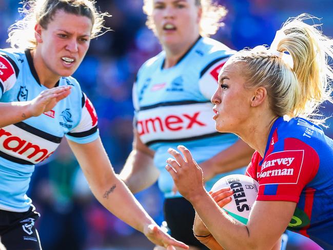 Close to 20,000 fans witnessed Newcastle’s clash against Cronulla. Picture: Jenny Evans/Getty