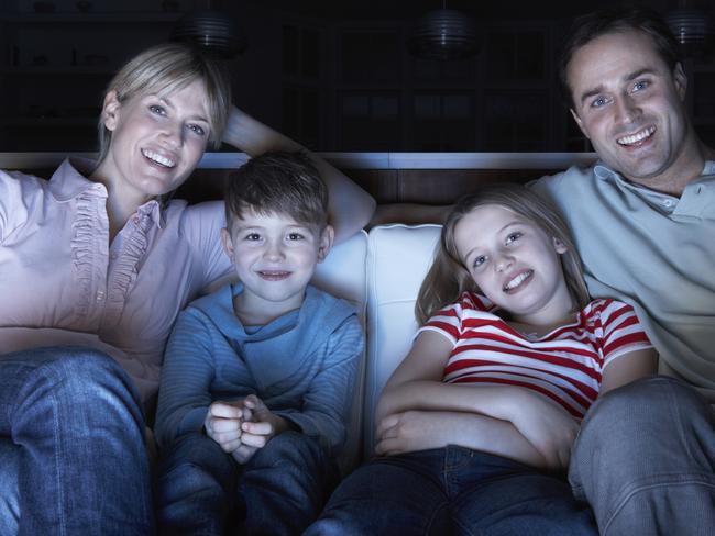 Family activity ... watching TV is still a favourite past time. Picture: News Corp Australia