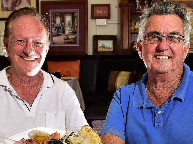 With picnics getting the green light from Saturday, a number of cafes and businesses are diversifying and doing up amazing picnic hampers and platters. Allen Bedford and Dave Ollett are co-owners at Townsville Cafe Nova & Gallery who are offering special platters for this weekend. PICTURE: MATT TAYLOR.