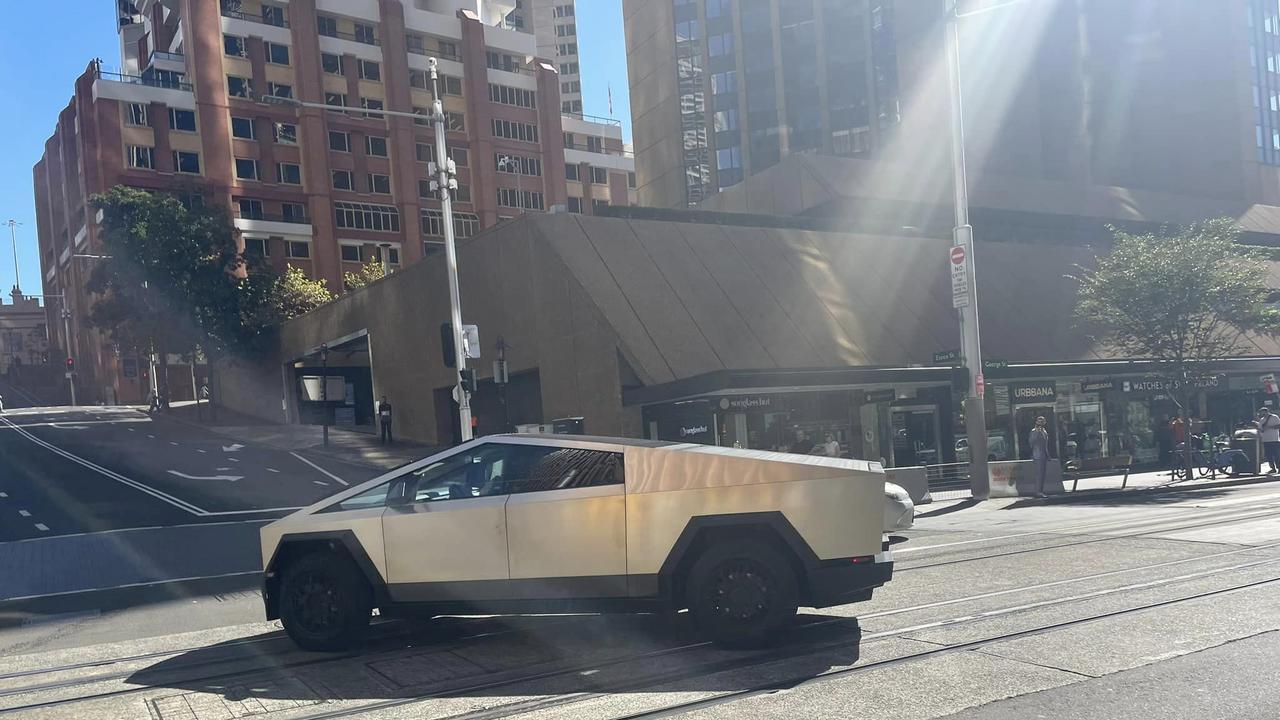 A Tesla Cybertruck spotted in Australia.