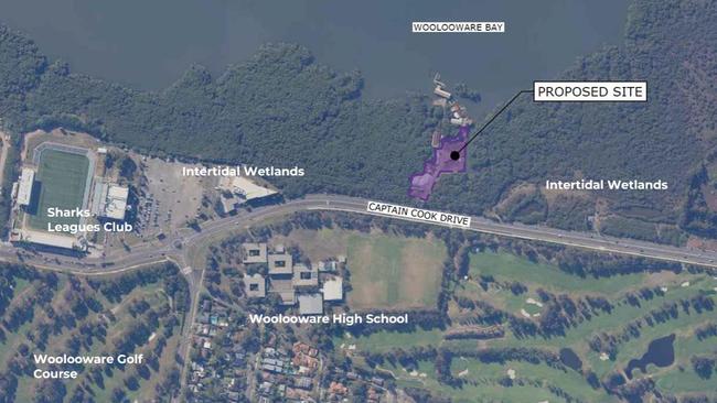 An aerial image of the proposed site. Picture: Tonkin, TfNSW