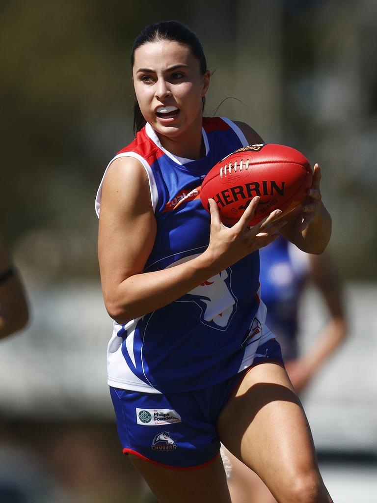 Jemma Rigoni has been nominated by Melbourne as a father-daughter selection. Picture: Daniel Pockett/AFL Photos