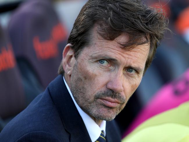 Head coach of the Mariners, Mike Mulvey is seen before the Round 5 A-League match between the Perth Glory and Central Coast Mariners at NIB Stadium in Perth, Sunday, November 25, 2018. (AAP Image/Richard Wainwright) NO ARCHIVING, EDITORIAL USE ONLY