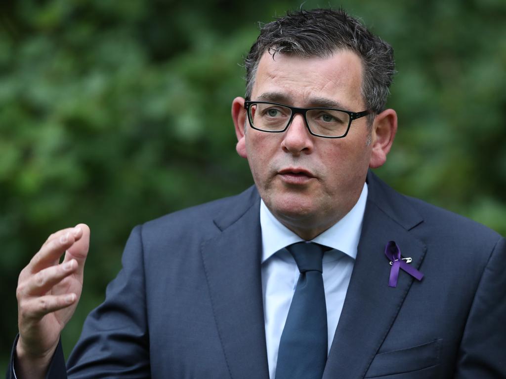 Victorian Premier Daniel Andrews says he wants close contact isolation requirements scrapped as soon as it’s safe. Picture: NCA NewsWire/David Crosling.
