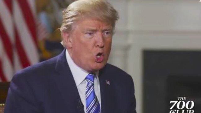 Donald Trump interviewed on CBN. Pic: CBN
